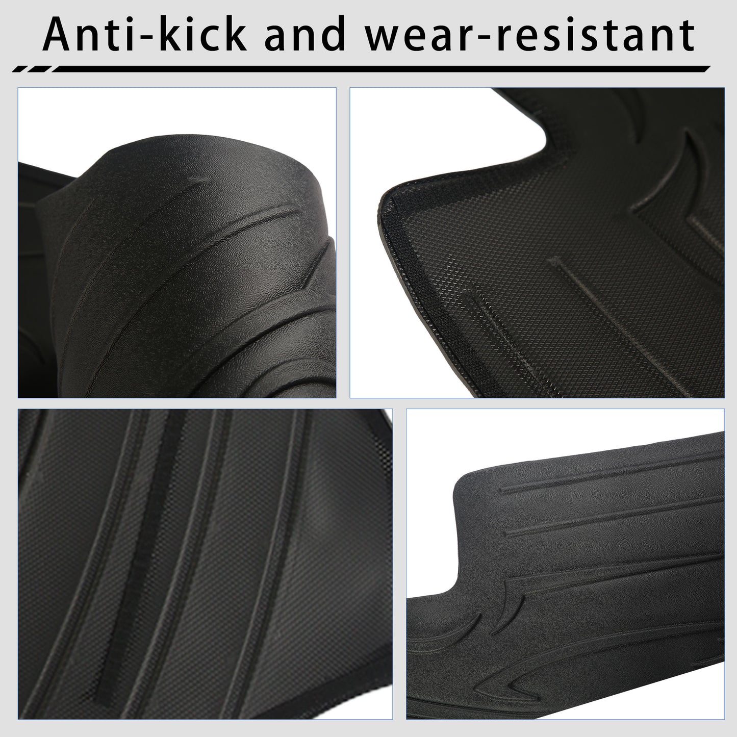 Center Console Side Anti-Kick Mats for 2025 2026 Tesla Model Y Juniper Waterproof & Dust Resistant Protector Cover Front Seat Side with car line Patterns TPE Material Interior Accessories 2PCS