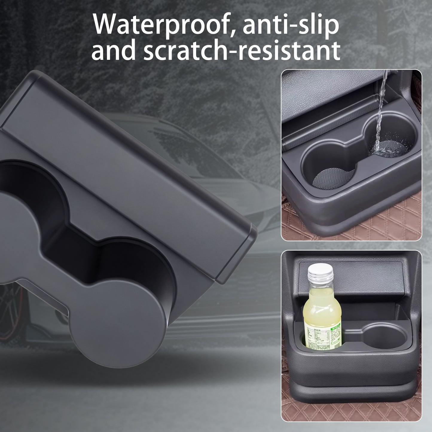 Center Console Rear Cup Holder for Sienna 2021 2022 2023 2024 2025,Cup Holder Organizer for Sienna LE Limited Platinum SE XLE XSE