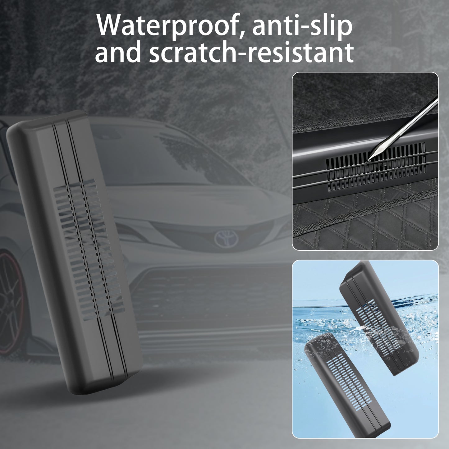 Center Console Air Vent Cover for Sienna 2021 2022 2023 2024 2025 ABS Material Mesh Rear Floor Backseat Under Seat Air Flow Vent Grille Protection Cover for Sienna Accessories 2Pcs Black