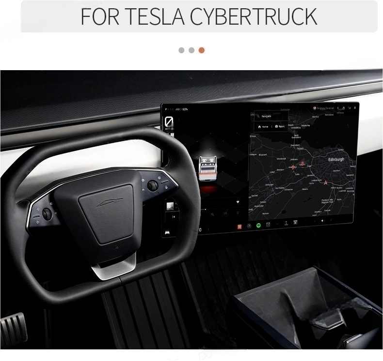 Tesla Cybertruck Aluminum Alloy Adjustable Swivel Mount Rotating Tilting Holder for Center Console Touch Screen