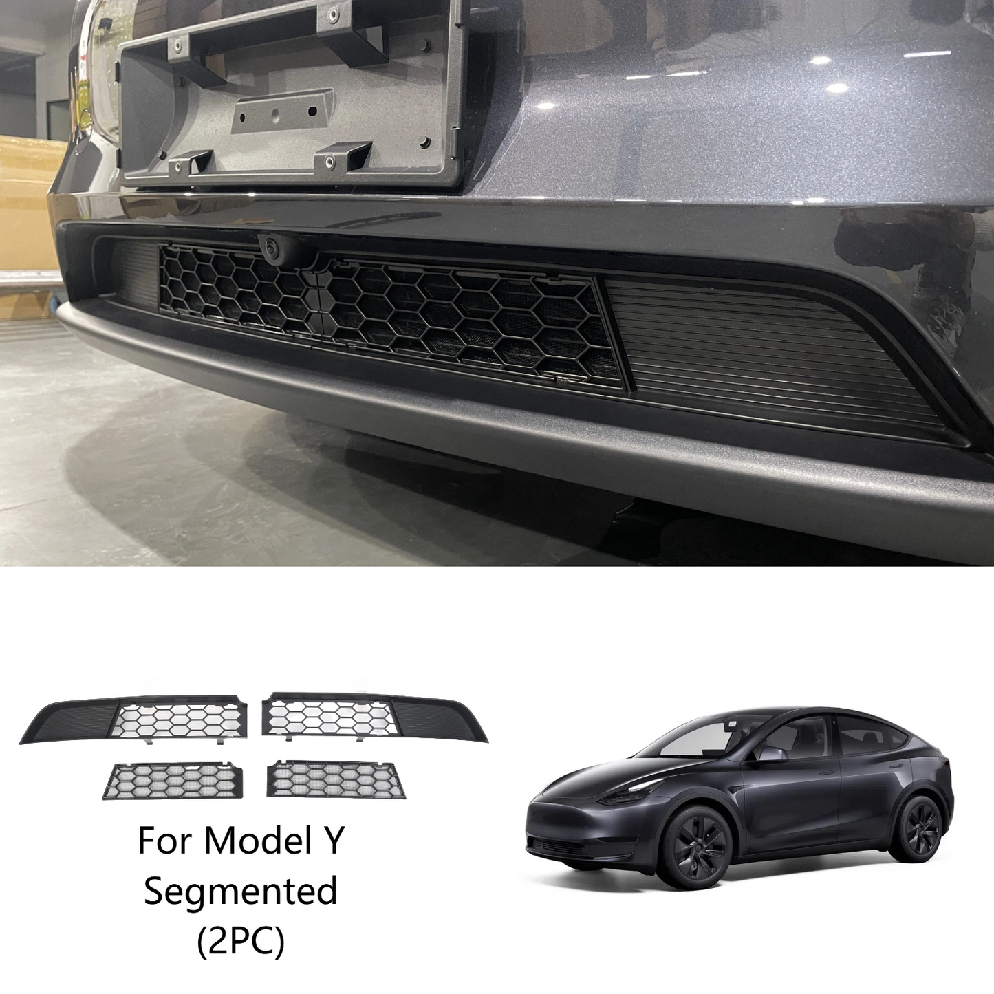 Frontgrill Mesh Car Lower Stopper Insektennetz für das neue Modell y Juniper 2025+ (segmentiert/integriert)