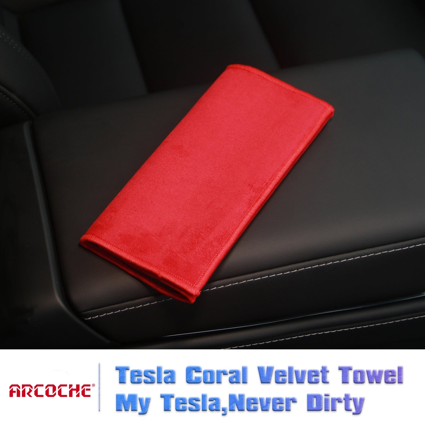 Car Wash Towel Car interior Decoration Supplies Absorbent rag (1 pair) for All Tesla Model S/3/X/Y New Model 3 Highland