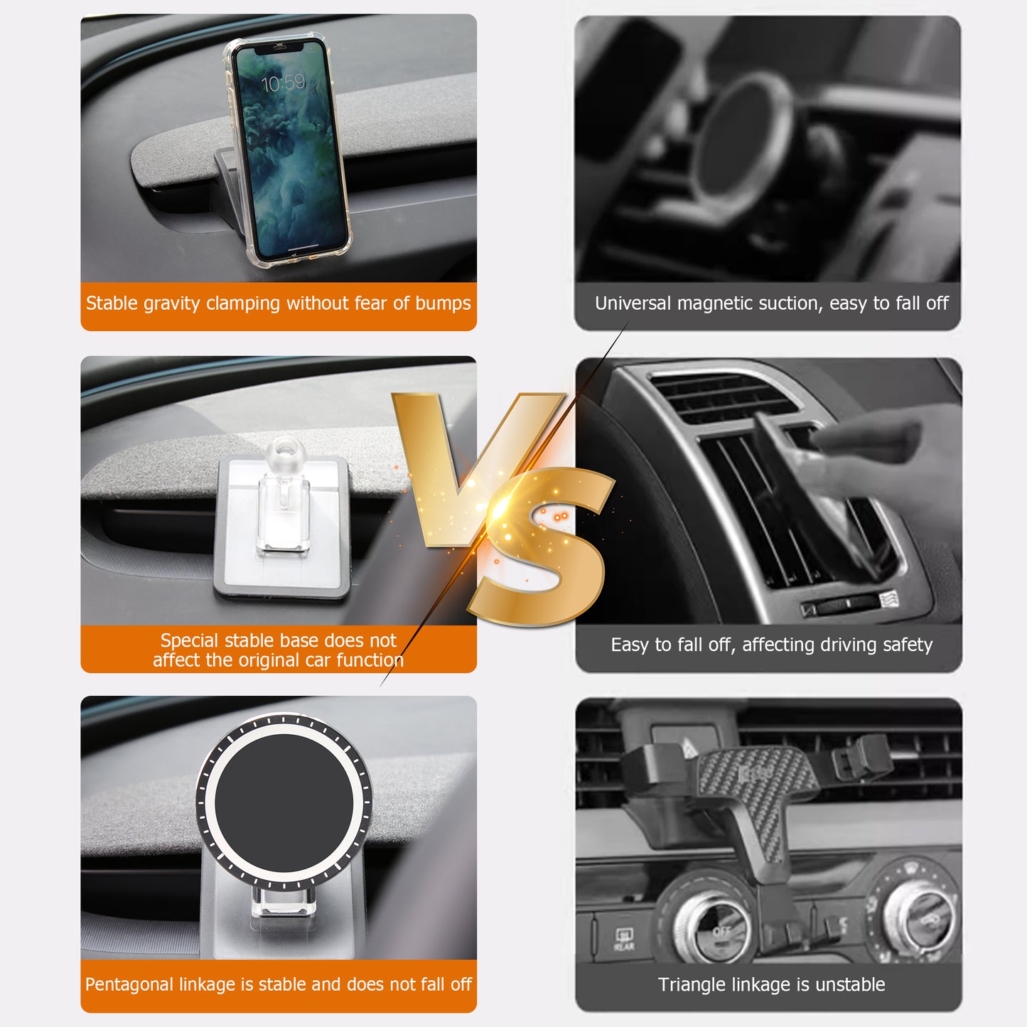 Soporte de teléfono de ventilación de aire magnético con magsafe para el modelo 3 Highland