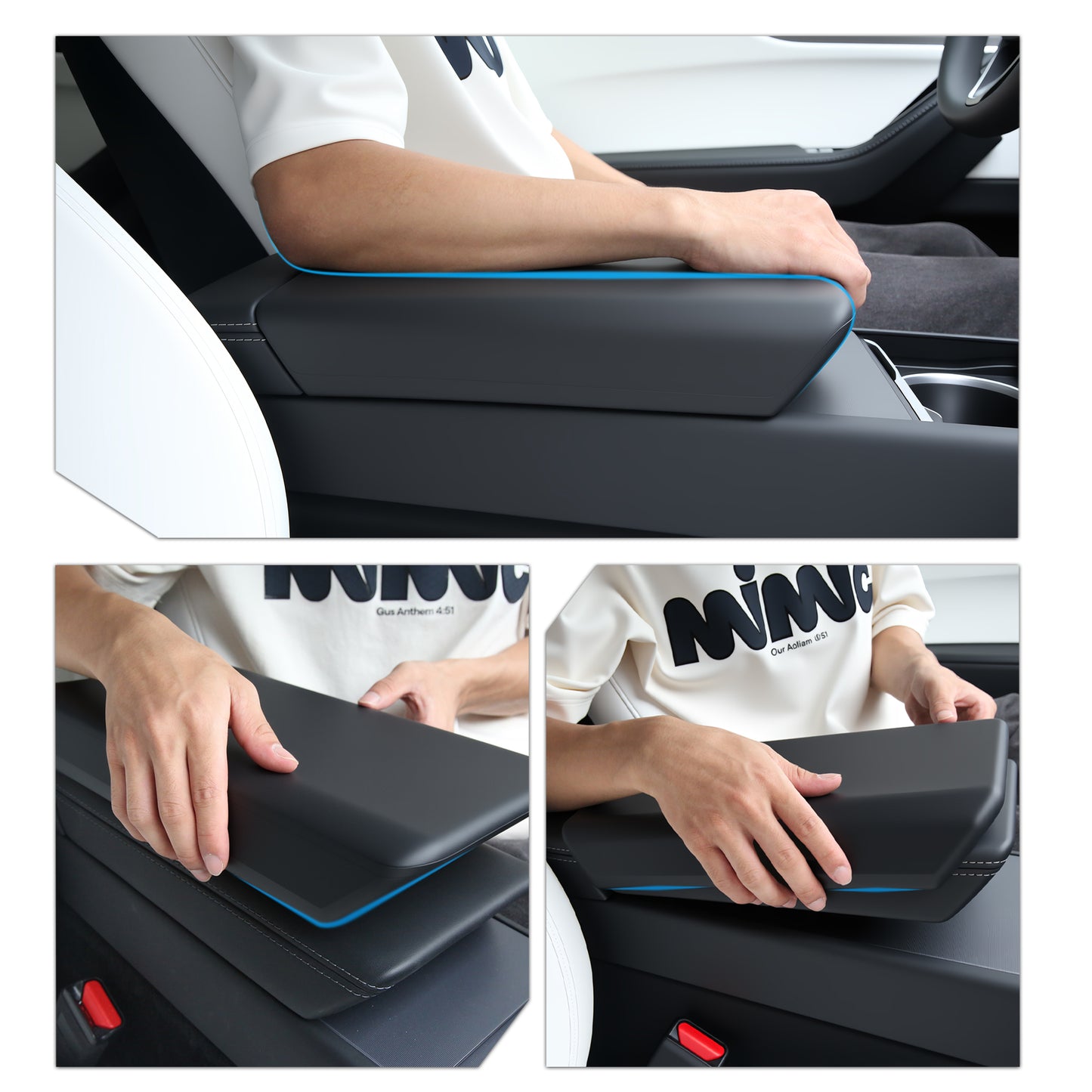 Premium Non-Slip TPU Center Console Cover for Tesla Model 3/Y (2024–2026)