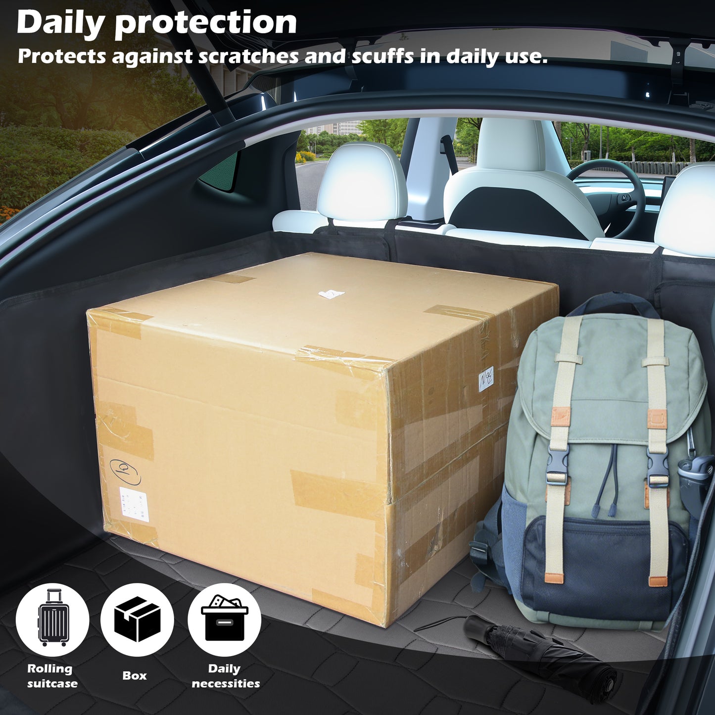 Dog Car Seat Cover for Trunk Cargo Liner for Dogs, Waterproof Pet Cargo Cover Dog Seat Mat for 2025 2026 Tesla Model Y Juniper 2026 Upgraded 600D Heavy Duty Waterproof Scratch-Resistant Dog Hammock