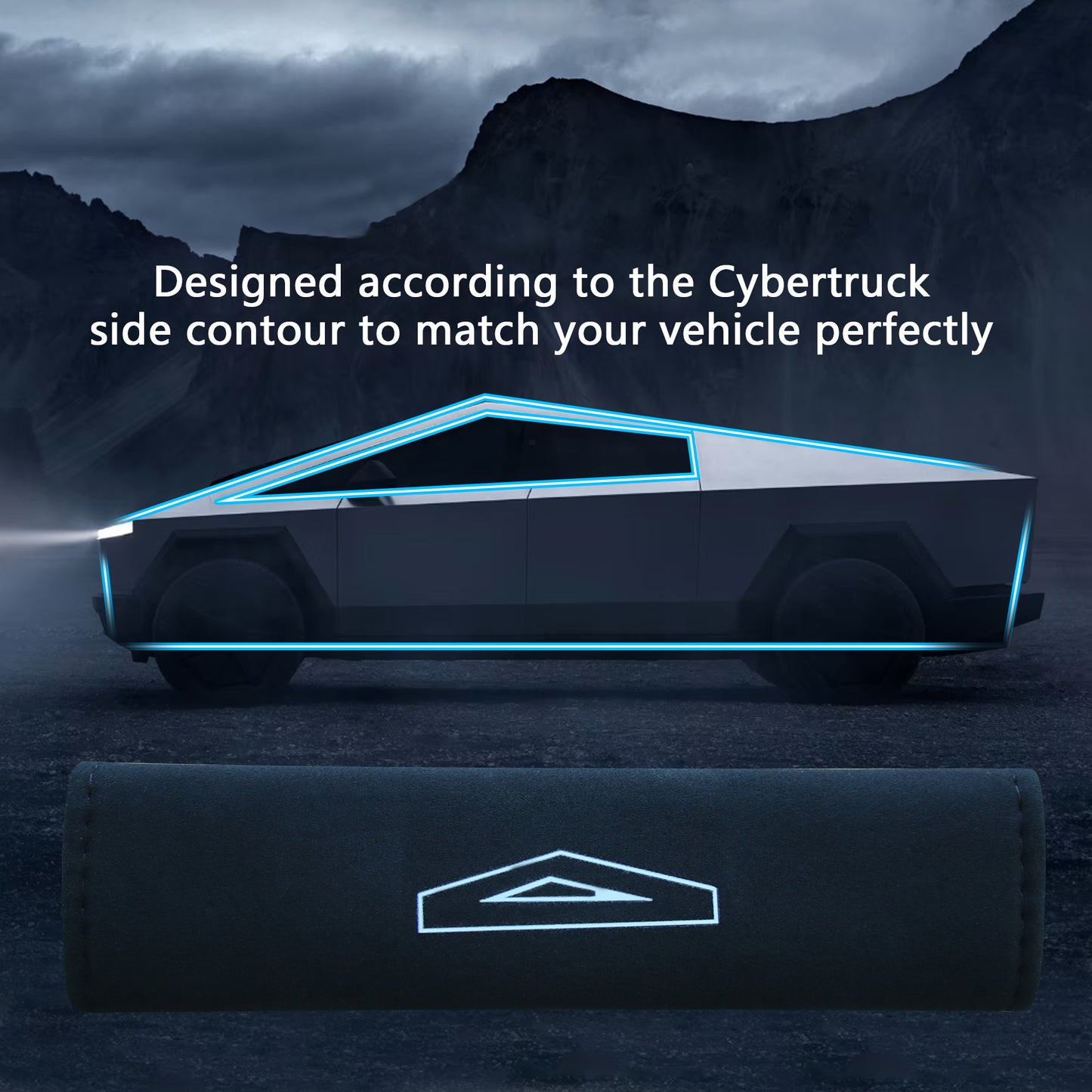 Cubiertas universales del cinturón de seguridad para el automóvil para cybertruck, modelo Y/3/S/X - correas de cojín ajustables y hombreras (2pcs)