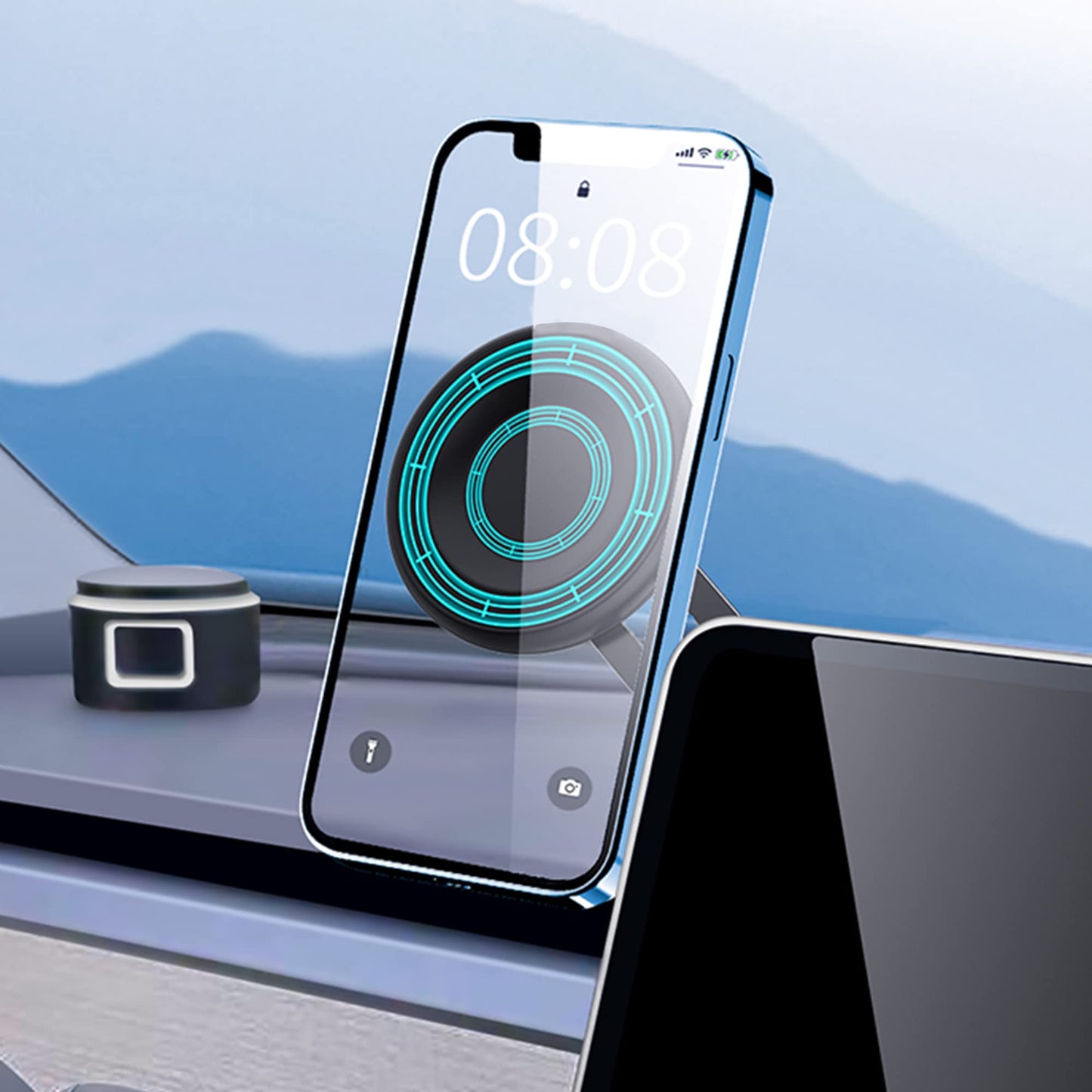 Foldaway Invisible with Magsafe Screen Phone Holder for Model 3/Y/S/X