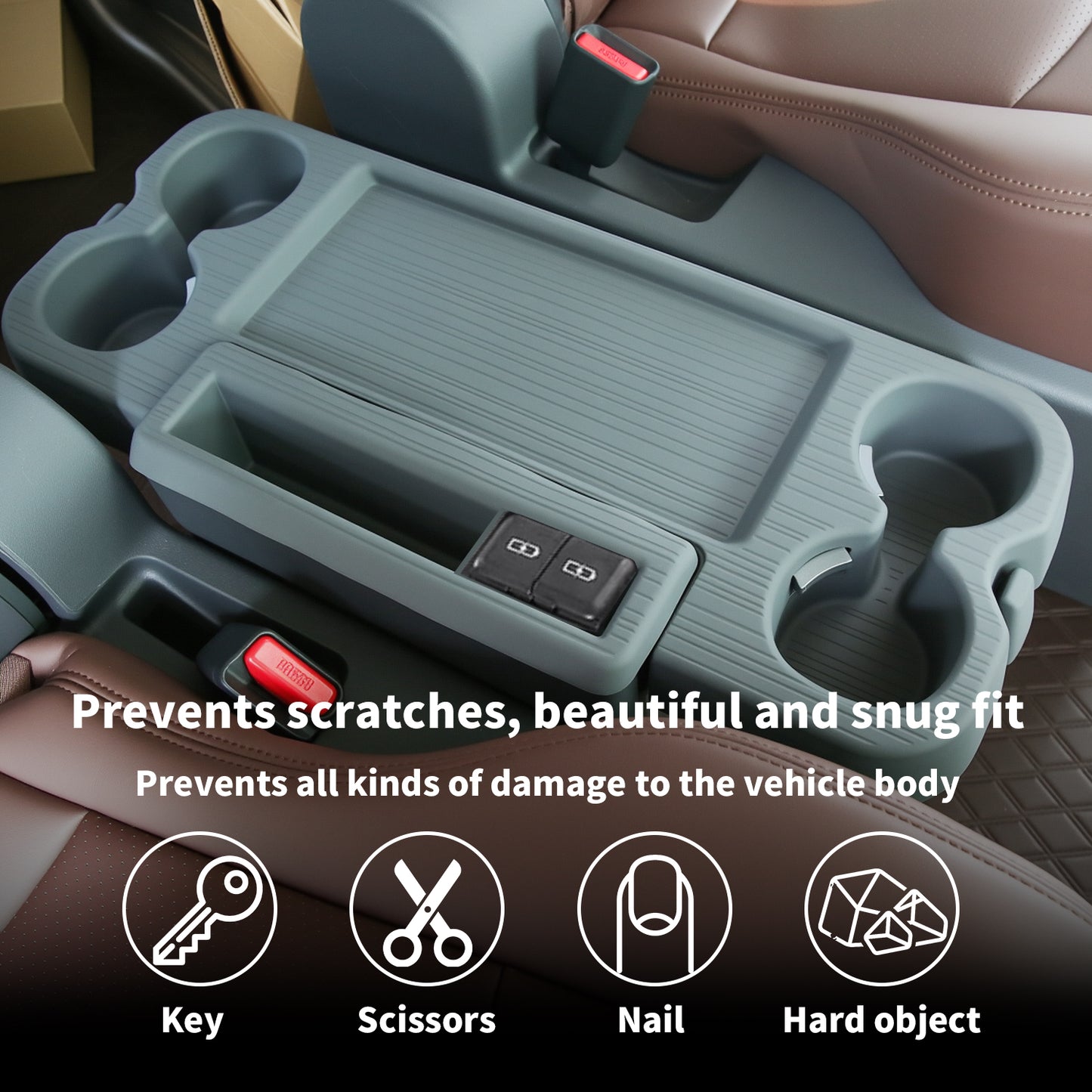 Center Console Table Tray for Sienna 2021 2022 2023 2024 2025,Second Row Seat Silicone Table Plate for Sienna Interior Accessories,Only for Sienna LTD/Platinum