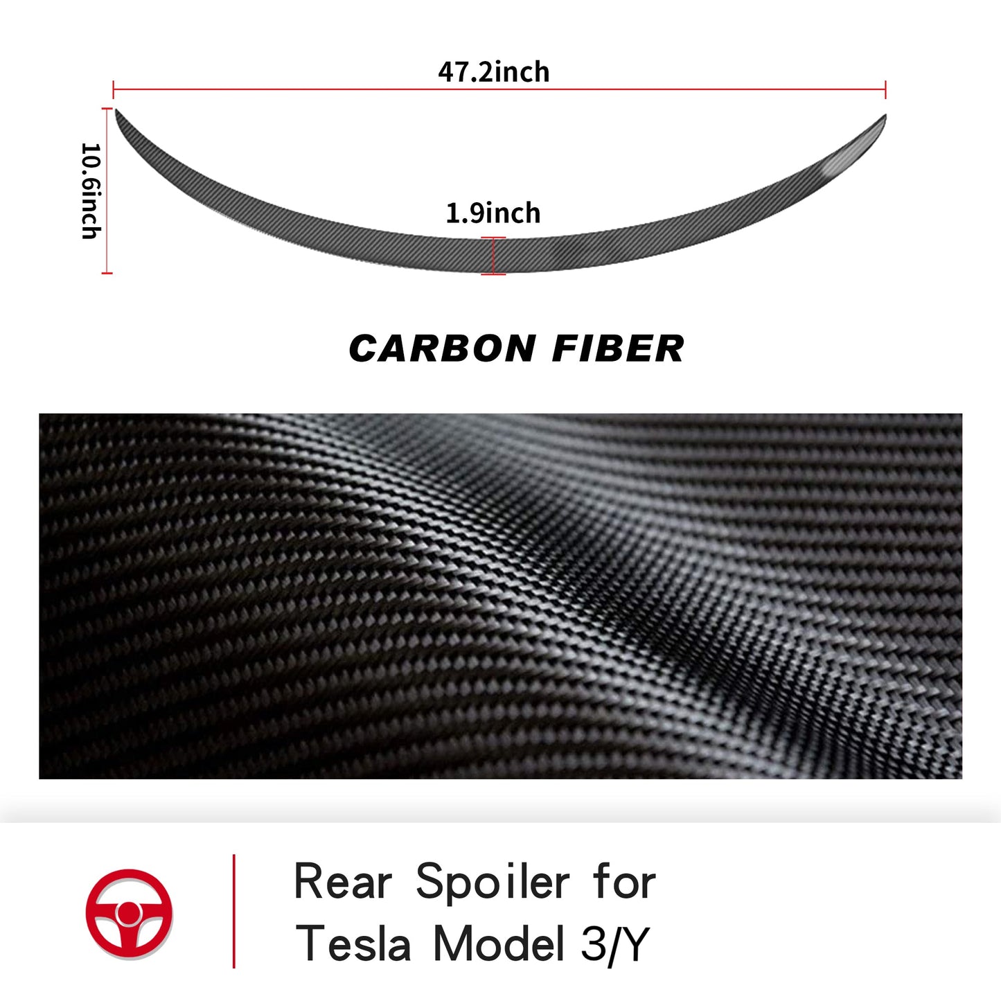 <tc>Spoiler Wing pro zadní víko kufru Tesla Model 3/Y (2017-2024)</tc>