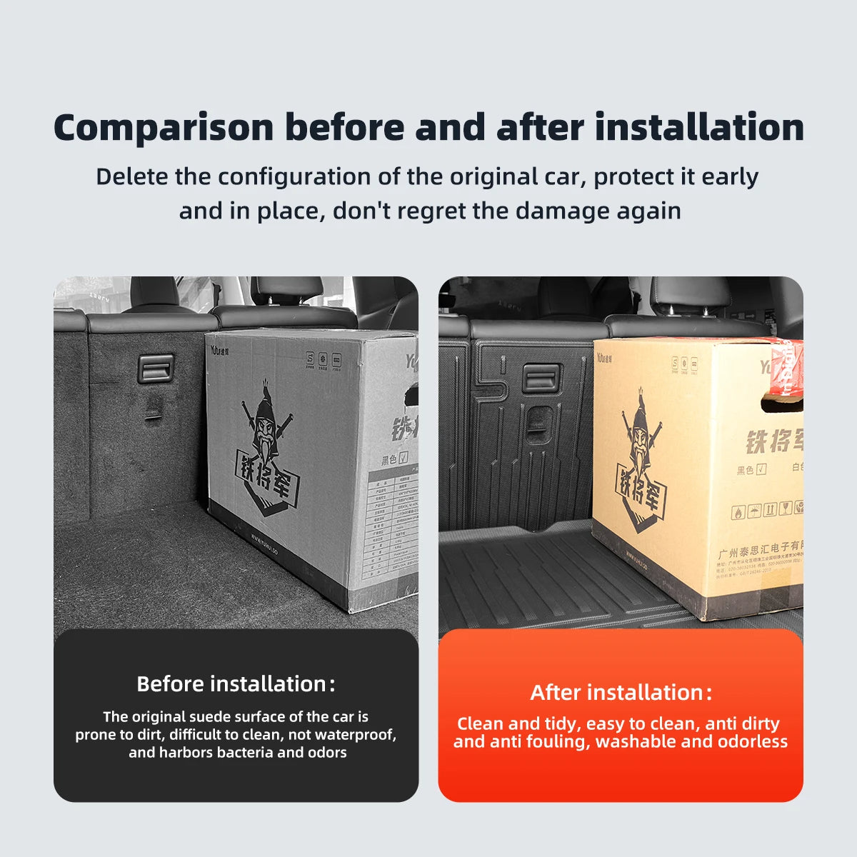 Ochránci zadního sedadla TPE TPE Zpětné krytí vložky pro nový model 3 Highland