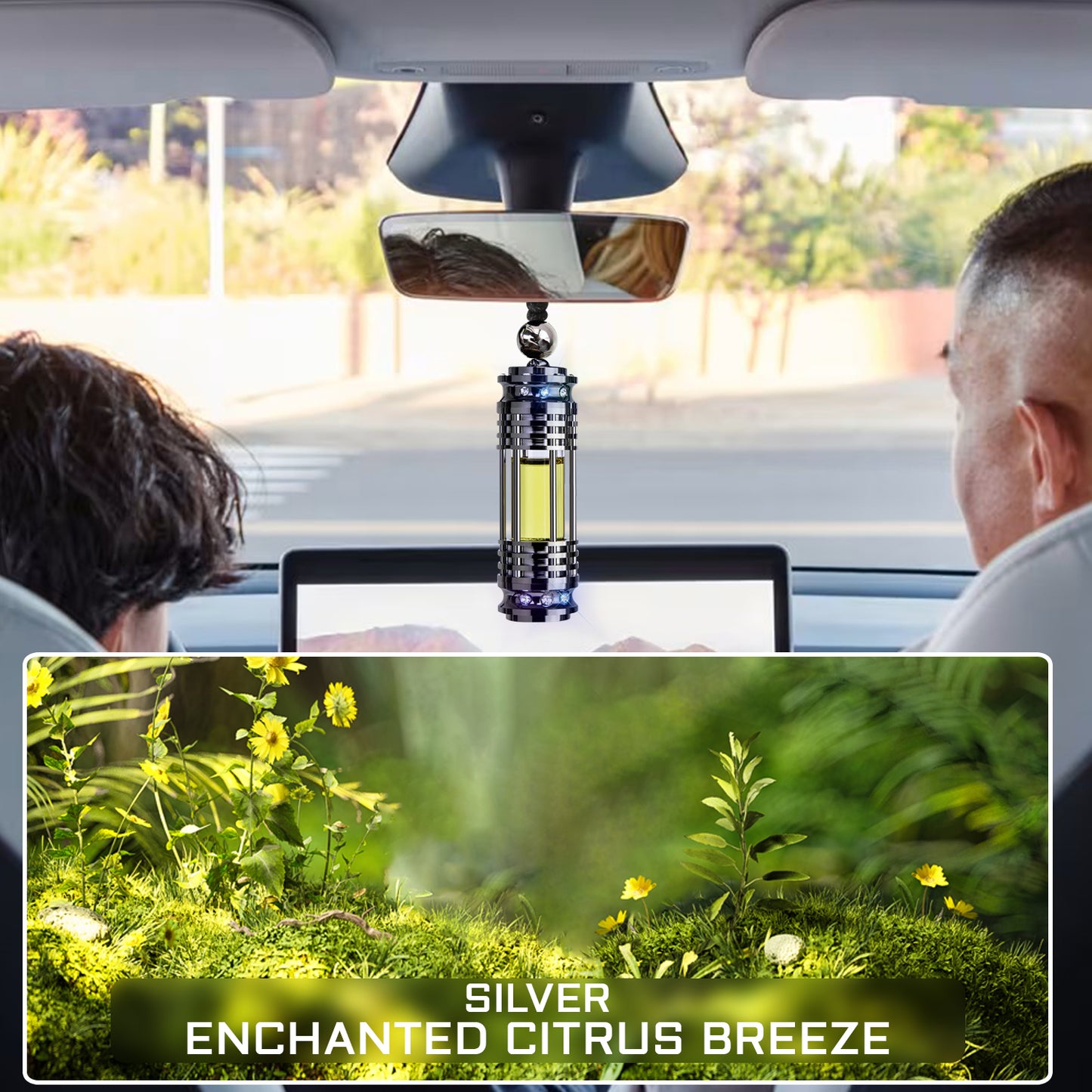 Rassisanteur d'air Décoration suspendue Haute esthétique Conception de voiture Récupération Miroir Pendant Fits pour Tesla Tous les modèles