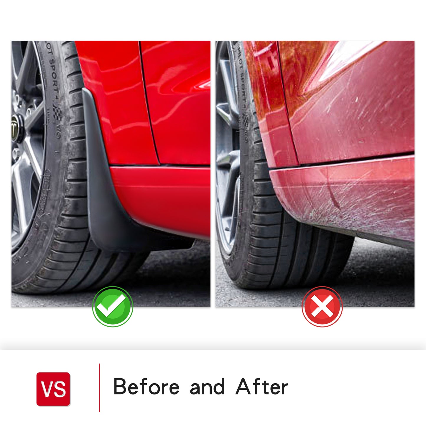 tesla model Y car mud flaps protection flap splash guards fender fenders no drill drilling 2022 2023 2021 2020 2019 2018 s3xy arcoche accessories accessory aftermarket price Vehicles standard long range performance sr+ electric car rwd ev interior exterior diy decoration price elon musk must have black white red blue