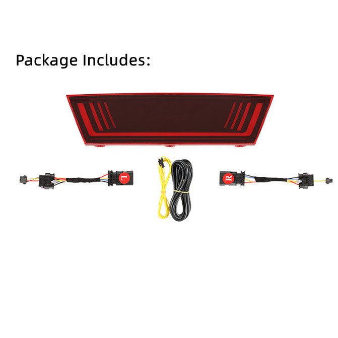 tesla model Y 2022 2023 2021 2020 2019 s3y arcoche accessories Rear Brake Pilot Light Tail LED ABS plastic With anti-rear collision warining flash and turning light he Car Pilot Light LED Warning Stop Lamp Safety Lamp Exterior Accessories tailoring exclusive auto parts