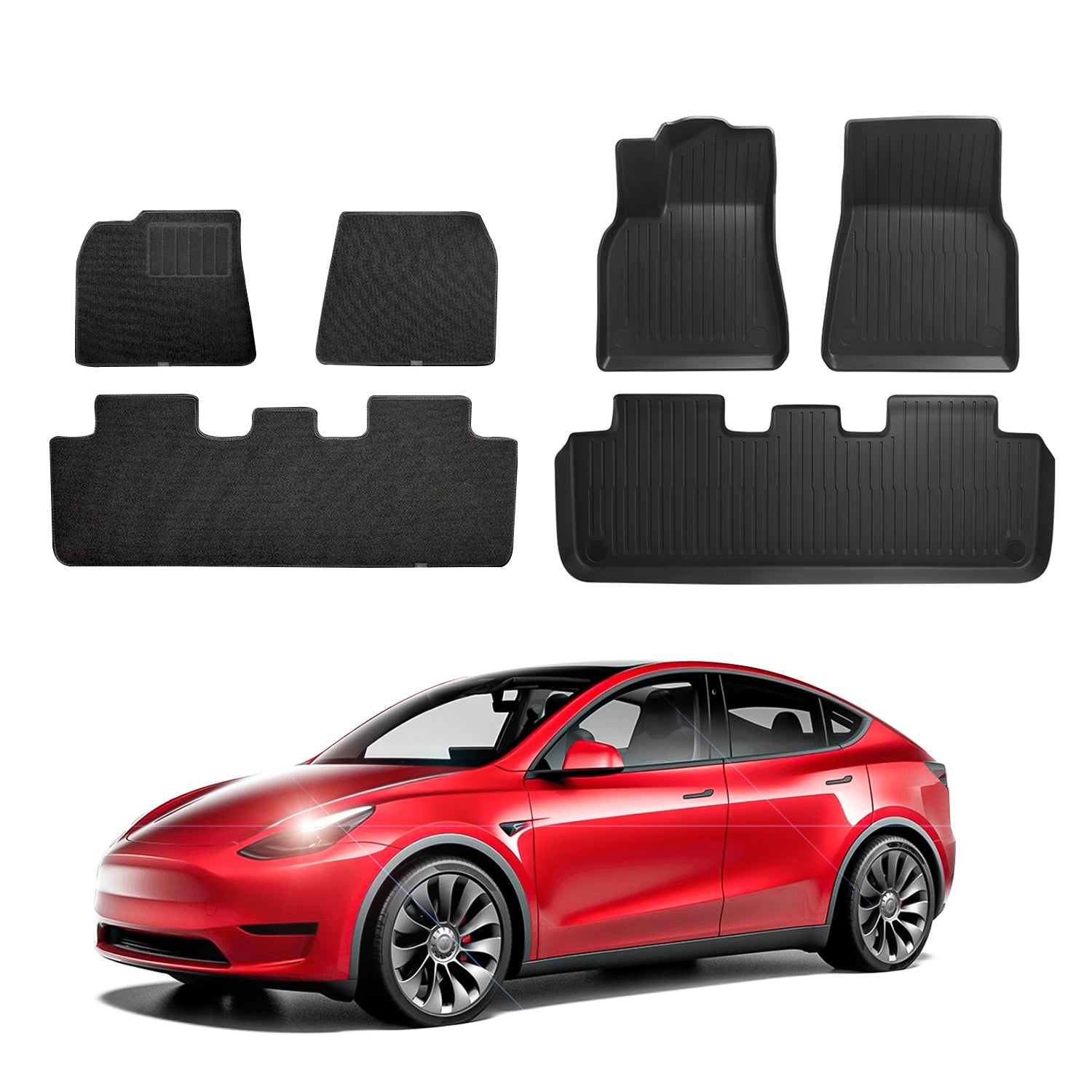 Floor Mats for Tesla Model Y TPE for All Weather Waterproof – Arcoche