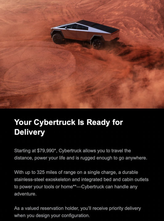 Exciting News: Non-Foundation Series Cybertruck Configurations Are Here!