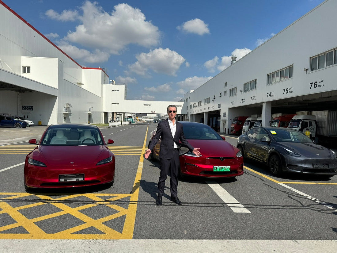 California Governor Highlights Mutual Benefits of Tesla Giga Shanghai Model in Factory Visit