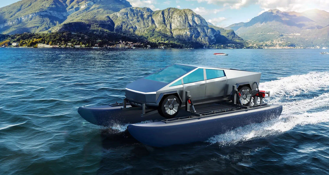 Tesla plans to introduce an add-on option that transforms the Cybertruck into a functional amphibious vehicle.