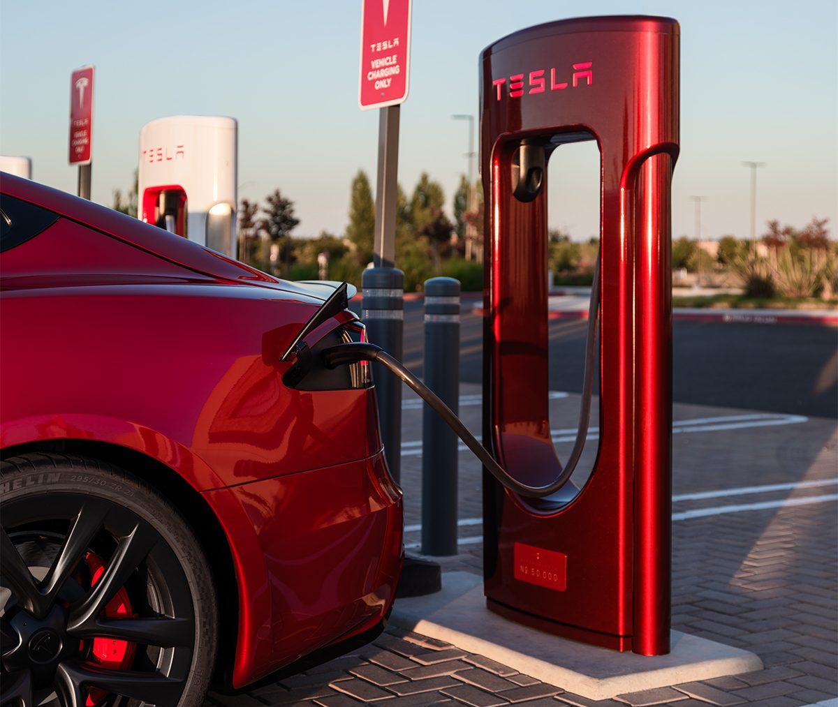 Tesla at 2024 home supercharger