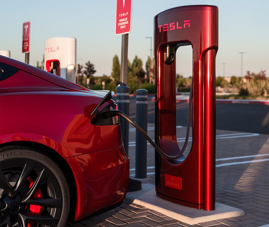 Tesla emphasizes the simplicity of charging electric vehicles at home and while on long journeys.