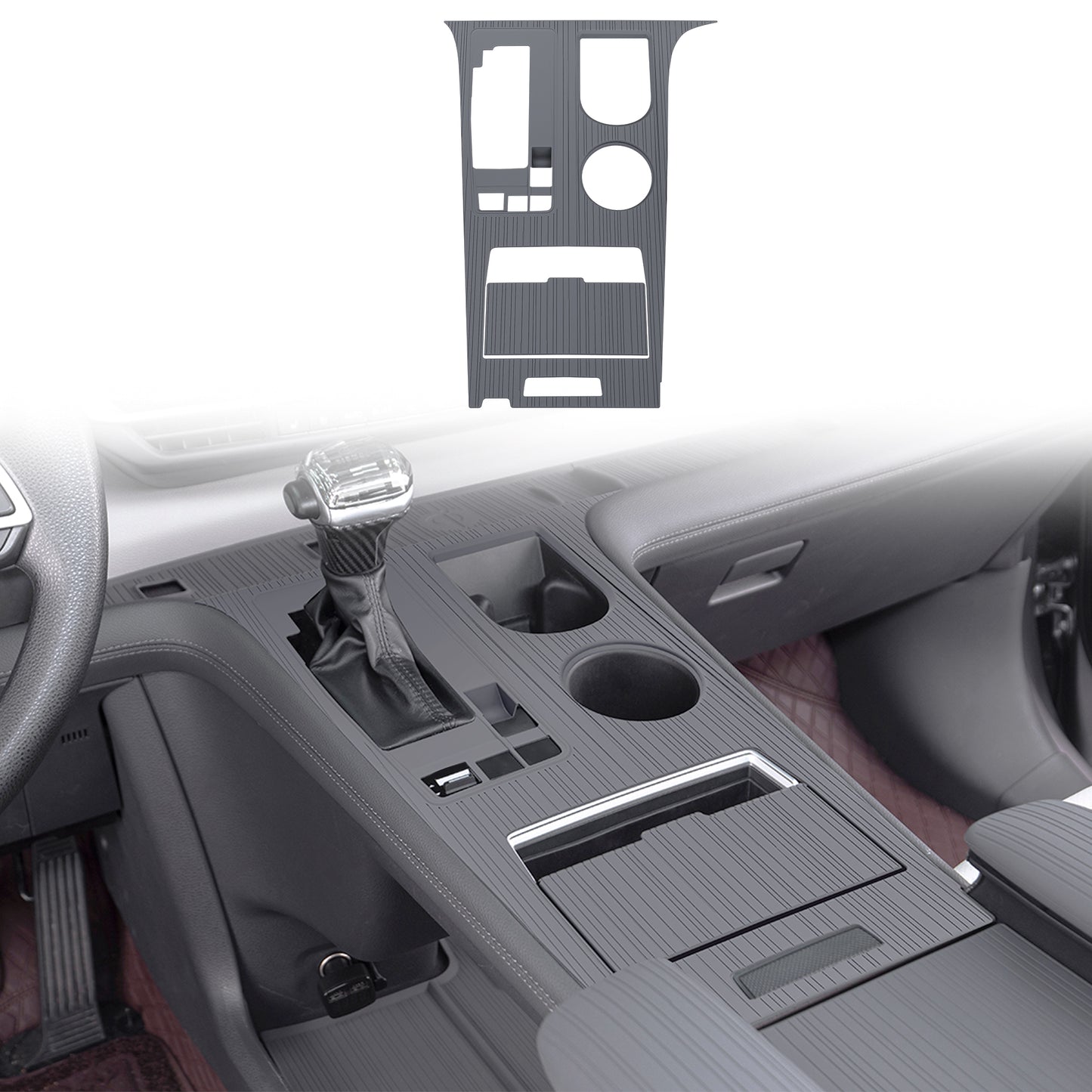 Center Console Non-Slip Silicone Cover for 2021-2025 Sienna Accessories,Center Console Gear Shift Cover for Sienna LE Limited Platinum SE XLE XSE