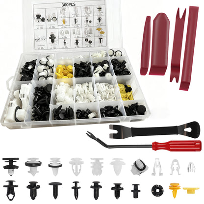 For Tesla Retainer Clips & Rivets Set – 20 Sizes, Includes 6 Tools | Compatible with Model 3/Y/S/X/Cybertruck | OEM Standard Quality