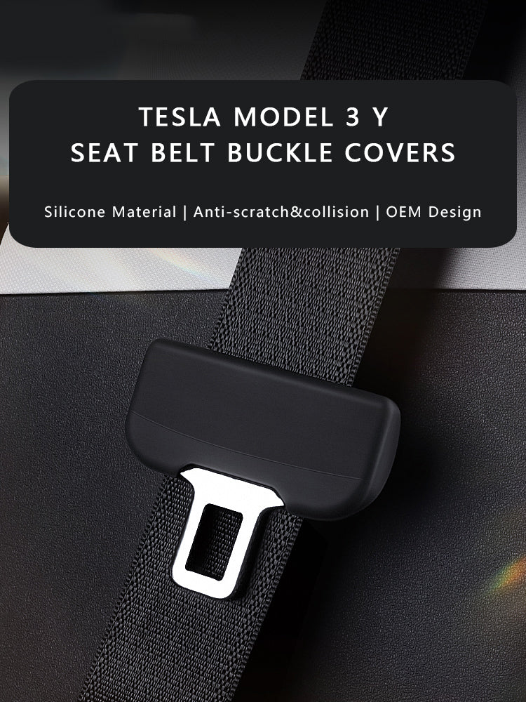 Housses de boucle de ceinture de sécurité en Silicone à haute élasticité, pour tous les modèles 3/Y/S/X, nouveau modèle 3 Highland