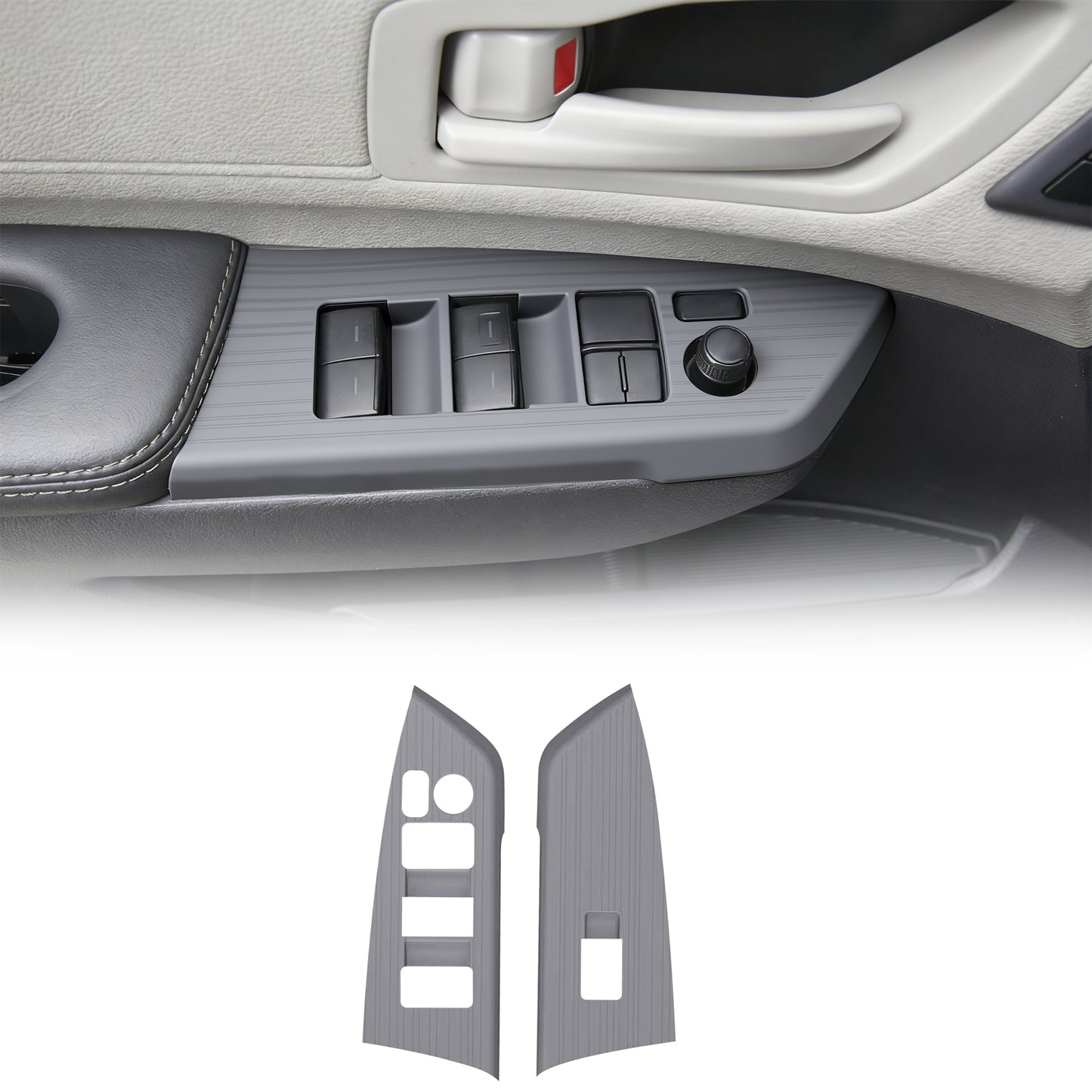 Car Door Window Lift Panel Switch Cover for Sienna 2021 2022 2023 2024 2025 Accessories,Silicone Interior Decoration for Sienna(Window Lift Panel) 2PCS