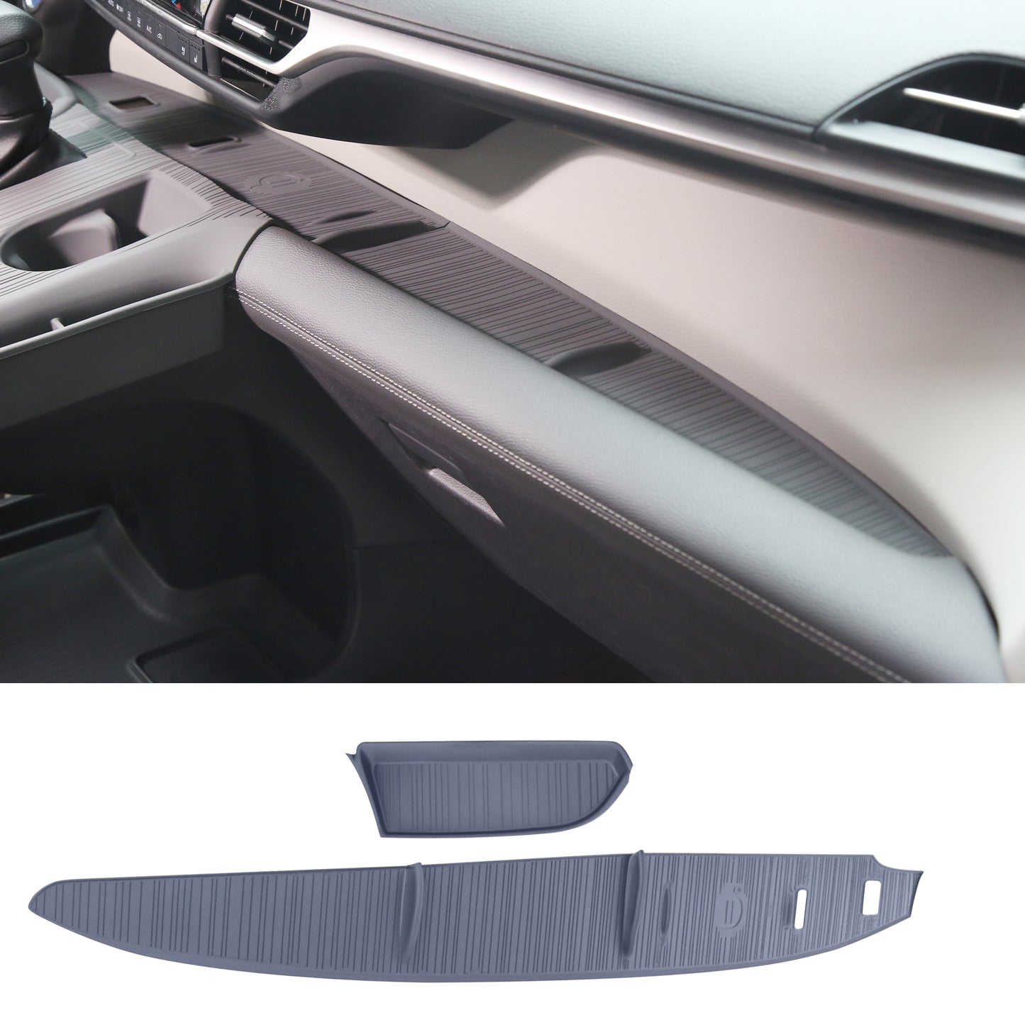 3PCS Center Console Panel Non-Slip Silicone Pad for Sienna Accessories 2021-2025,Central Control Panel Original Car Texture Cover for Sienna LE Limited Platinum SE XLE XSE