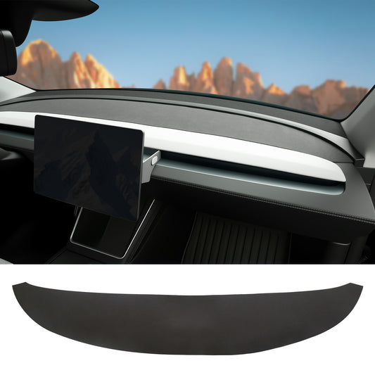 Dashboard Cover Model Y Juniper Accessories [Anti-Glare and Sun Protection] Suede Dash Mat for New Model Y Juniper 2025 2026 Dashboard Decorative Interior Auto Accessories (Black)
