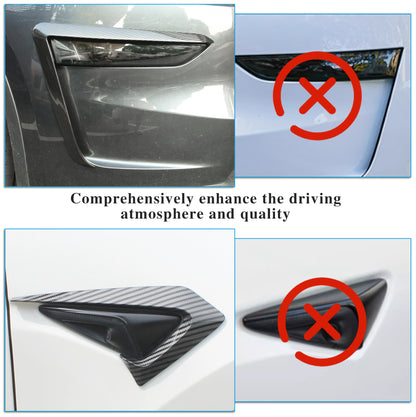 Front Fog Light Trim Cover for Tesla Model Y Juniper 2025 2026 Fog Lamp Eyebrow Eyelids Cover Frame Blade Trim Spoiler Accessories Custom Fit for Model Y Juniper Accessories (Matte Carbon Fiber) 4pcs