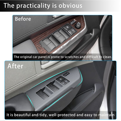 Car Door Window Lift Panel Switch Cover for Sienna 2021 2022 2023 2024 2025 Accessories,Silicone Interior Decoration for Sienna(Window Lift Panel) 2PCS