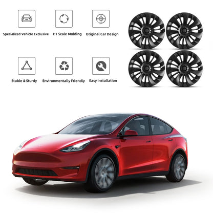 Juego de reemplazo de 4 tapacubos para Tesla modelo Y 19 pulgadas ruedas cubre 4PCS