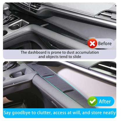 3PCS Center Console Panel Non-Slip Silicone Pad for Sienna Accessories 2021-2025,Central Control Panel Original Car Texture Cover for Sienna LE Limited Platinum SE XLE XSE