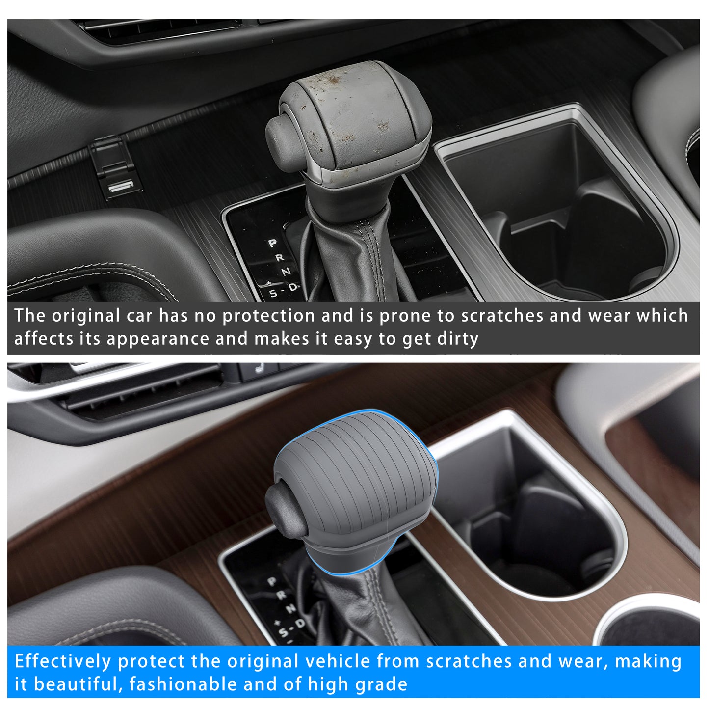 Silicone Gear Shifter Trim Cover for Sienna 2021-2025,Center Console Gear Shift Head Protection Cover Automatic Gear Shift Knob Cover Interior Accessories