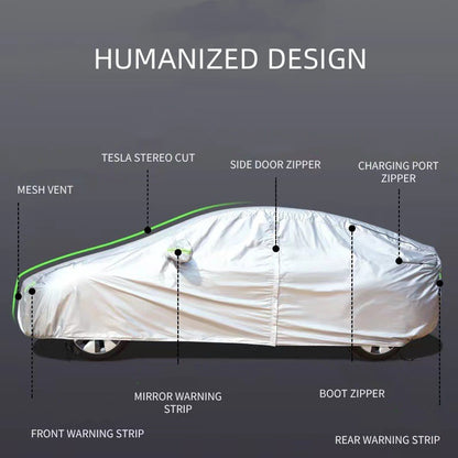 Tesla Car Cover Waterproof All Weather for Automobiles, Sun Rain Dust Snow Protection Model 3/Y