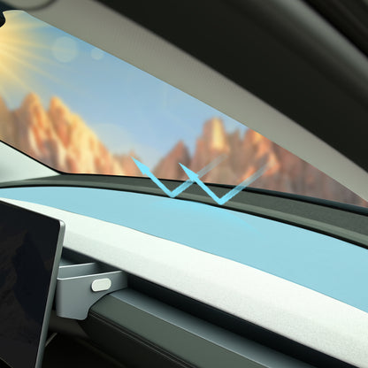 Dashboard Cover Model Y Juniper Accessories [Anti-Glare and Sun Protection] Suede Dash Mat for New Model Y Juniper 2025 2026 Dashboard Decorative Interior Auto Accessories (Black)