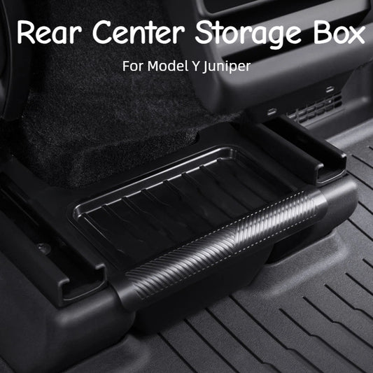 Organizátor zadní konzoly s víkem proti skluzu | Úložný box Gen 2 TPE pro model Tesla Y 2020-2025 Juniper