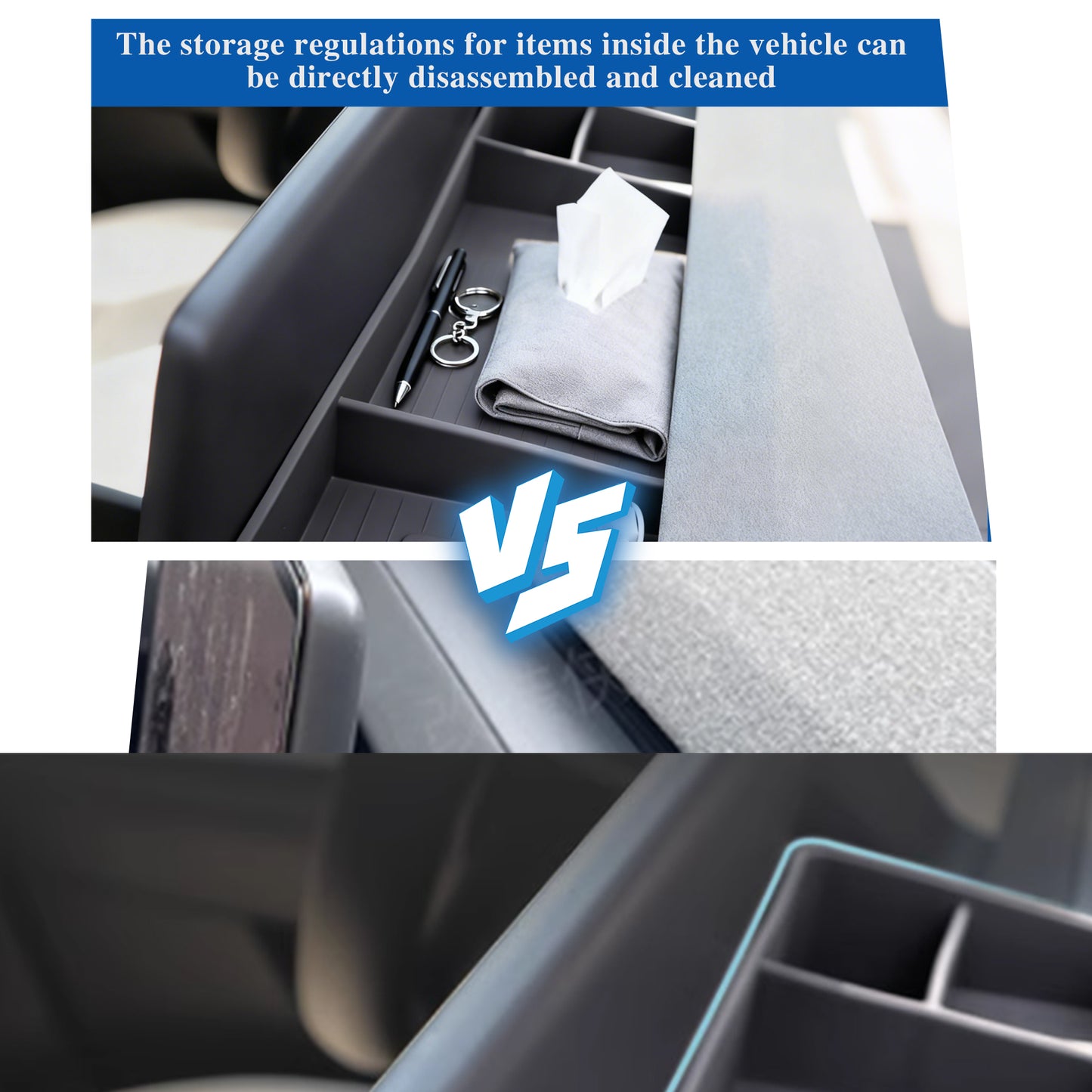 Rear Screen Box for Tesla Model Y Juniper 2025 2026 Dashboard Box Tray Storage Box Black Silicone (Magnetic Storage Position)