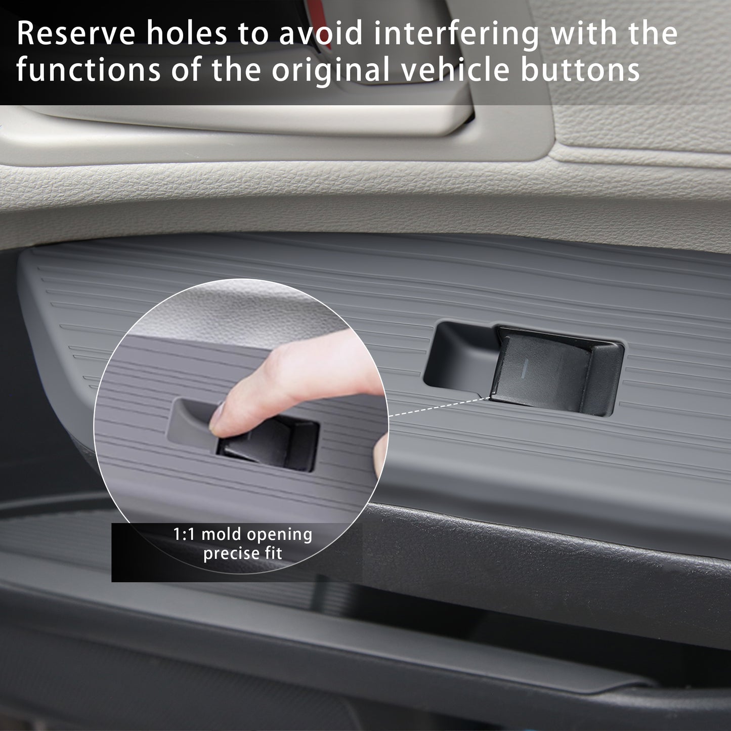 Car Door Window Lift Panel Switch Cover for Sienna 2021 2022 2023 2024 2025 Accessories,Silicone Interior Decoration for Sienna(Window Lift Panel) 2PCS