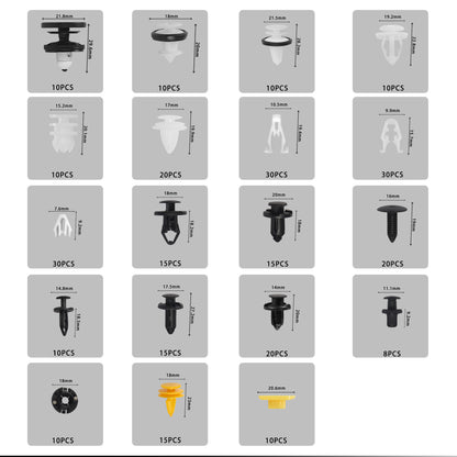 For Tesla Retainer Clips & Rivets Set – 20 Sizes, Includes 6 Tools | Compatible with Model 3/Y/S/X/Cybertruck | OEM Standard Quality