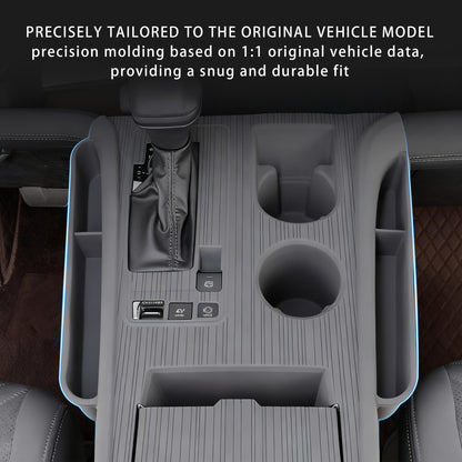 Center Console Cover Organizer Tray for Sienna 2021-2025,Central Control Silicone Gear Shift Panel Trim Cover Interior Storage Box for Sienna Accessories