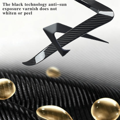 Front Fog Light Trim Cover for Tesla Model Y Juniper 2025 2026 Fog Lamp Eyebrow Eyelids Cover Frame Blade Trim Spoiler Accessories Custom Fit for Model Y Juniper Accessories (Matte Carbon Fiber) 4pcs