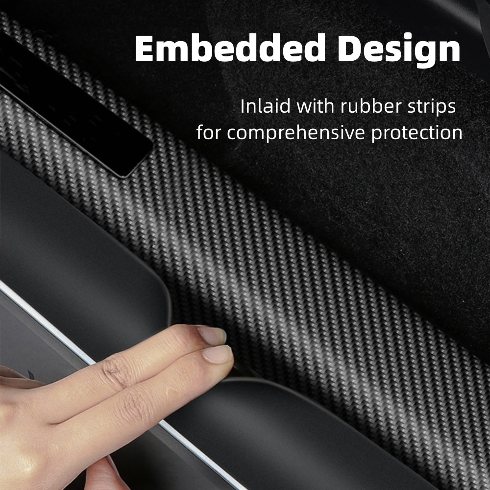 Premium Carbon Fiber Front & Rear Door Sill Protectors Complete
