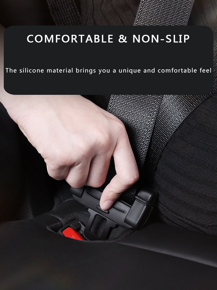  Car Seat Belt Buckle Cover Compatible with Tesla Model 3 Model  Y Accessories,High Elastic Silicone Colission Avoidance Safety Belt Clips  Protector for Front and Rear Seat (4PCS) : Automotive