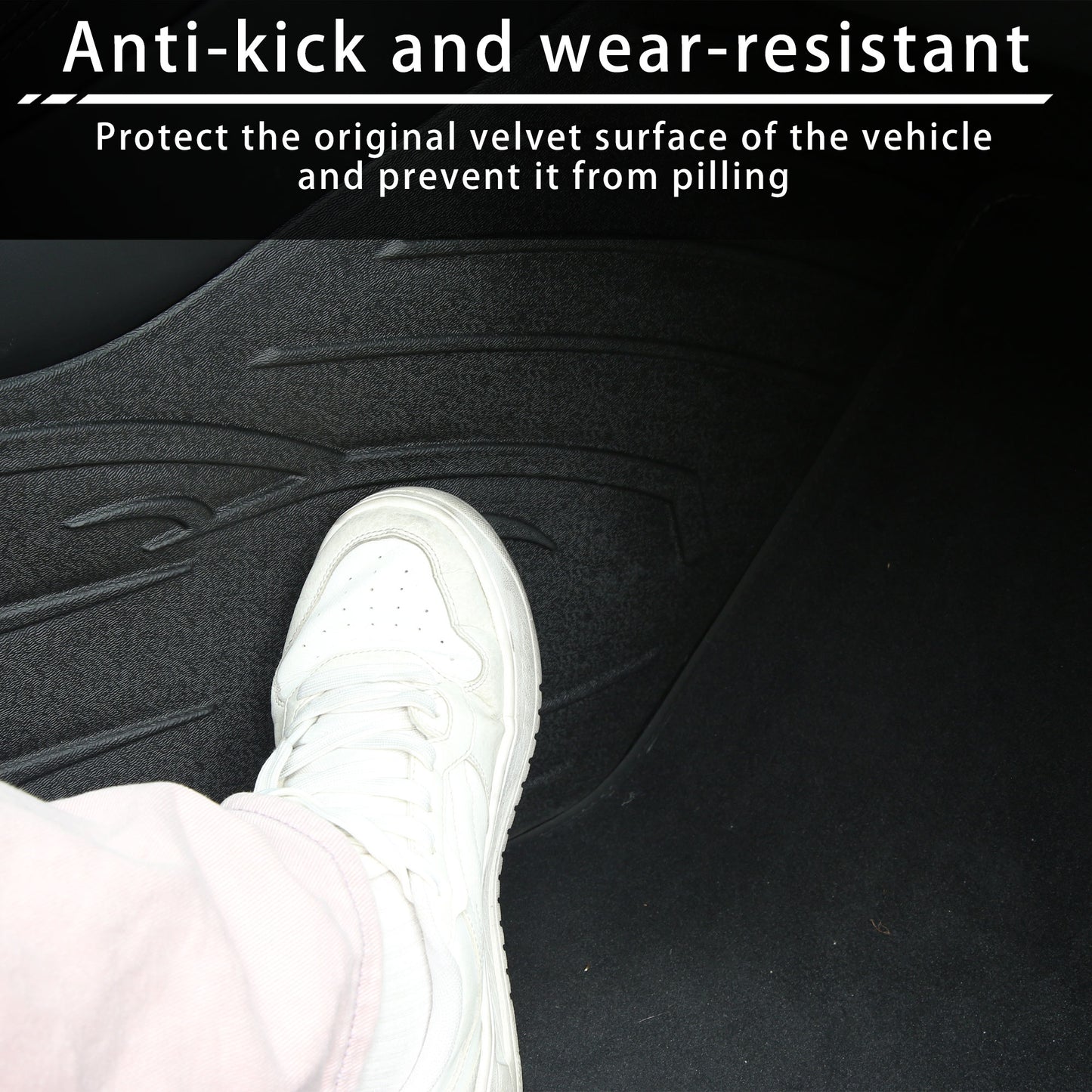 Center Console Side Anti-Kick Mats for 2025 2026 Tesla Model Y Juniper Waterproof & Dust Resistant Protector Cover Front Seat Side with car line Patterns TPE Material Interior Accessories 2PCS