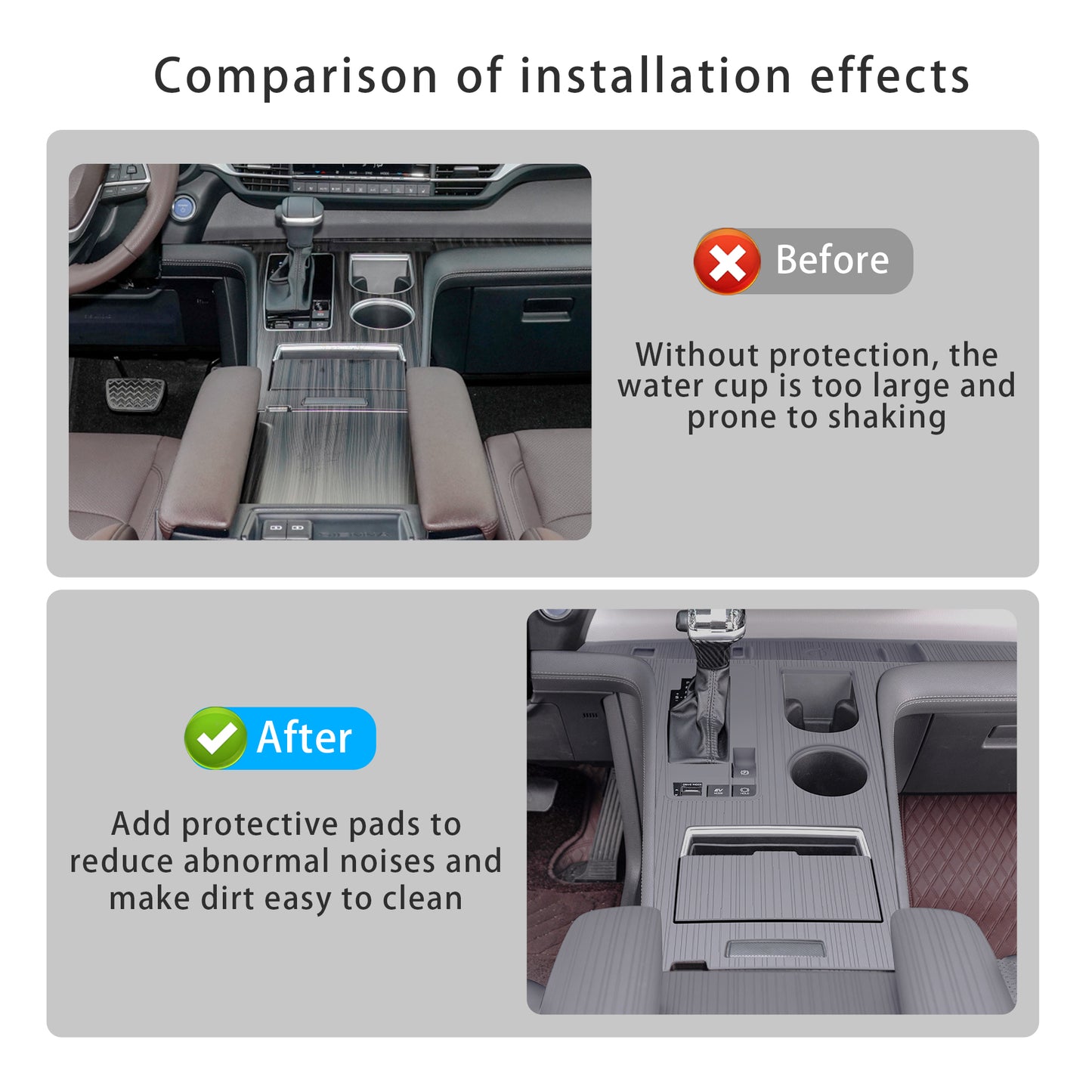 Center Console Non-Slip Silicone Cover for 2021-2025 Sienna Accessories,Center Console Gear Shift Cover for Sienna LE Limited Platinum SE XLE XSE