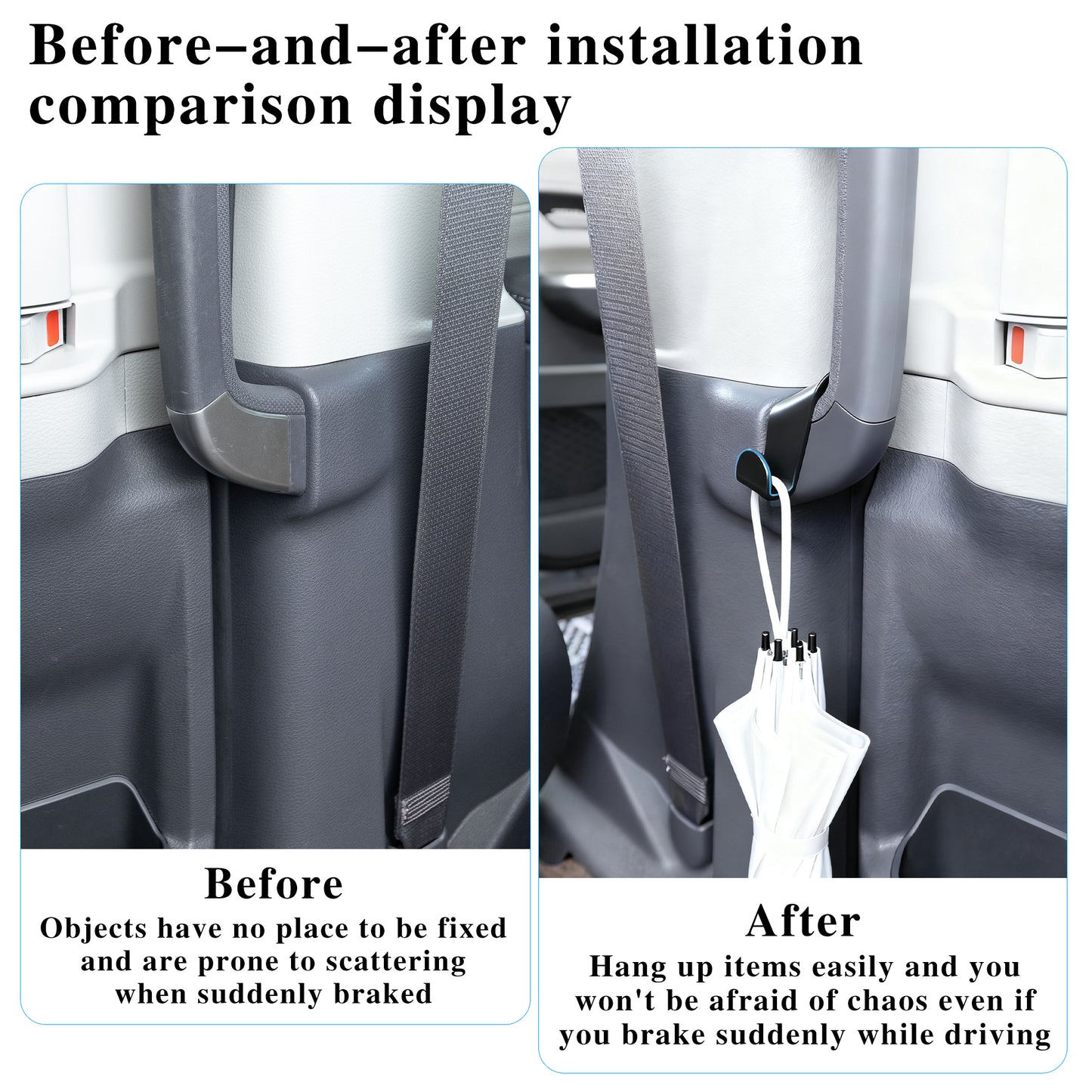 Middle Door Car Hook Storage Organizer for Handbag Purse Coat fit Sienna 2021 2022 2023 2024 2025 Accessories 2PCS