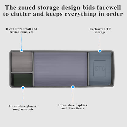 Rear Screen Box for Tesla Model Y Juniper 2025 2026 Dashboard Box Tray Storage Box Black Silicone (Magnetic Storage Position)