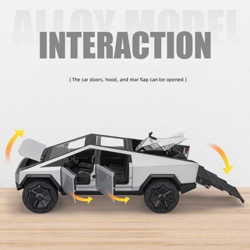 Spielzeugmodellauto des Tesla Cybertruck Pickup-Modell aus Druckgusslegierung für Kinder und Jungen ab 3 Jahren