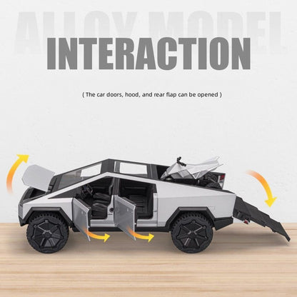 Modello giocattolo auto di Tesla Cybertruck modello pick-up in lega pressofusa per bambini ragazzi dai 3 anni in su